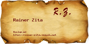 Rainer Zita névjegykártya