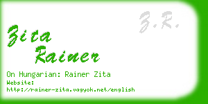 zita rainer business card